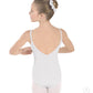 Eurotard Girls Cotton Lycra® Pinch Front Camisole Leotard 10527C White