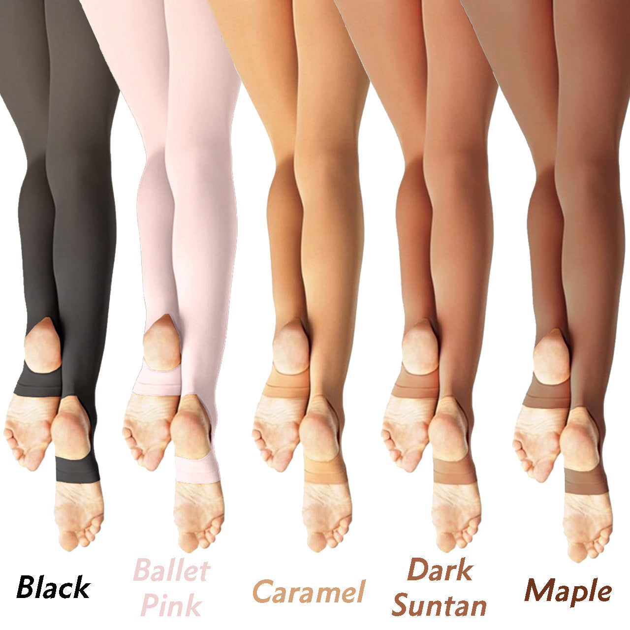 Ballet Pink Capezio Dark Brown Women's Convertible Body Tight, 1x