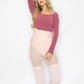 Aluvie Chloe Cropped Warm Up Top Rose