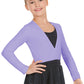 Eurotard 10523C Girls Long Sleeve Cotton Lycra® Ballet Wrap Sweater Lilac
