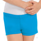 Eurotard 44335C Girls Microfiber Booty Shorts Turquoise