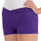 Eurotard 44754 Womens Microfiber V Front Booty Shorts Purple