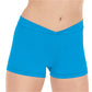 Eurotard 44754 Womens Microfiber V Front Booty Shorts Turquoise
