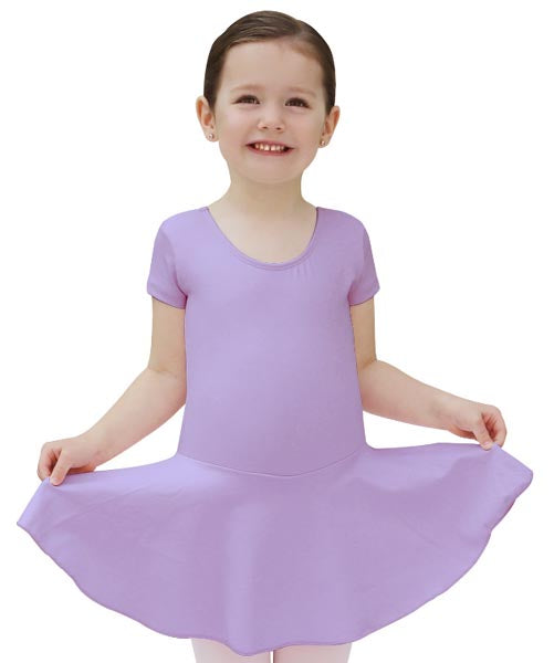 Eurotard 44464C Girls Short Sleeve Dance Dress Xs / Pink