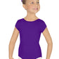 Eurotard 44475C Girls Microfiber Short Sleeve Leotard Purple