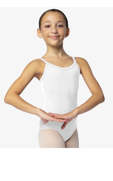 So Danca SL03 Pratish Child Camisole Leotard With Princess Seams White 