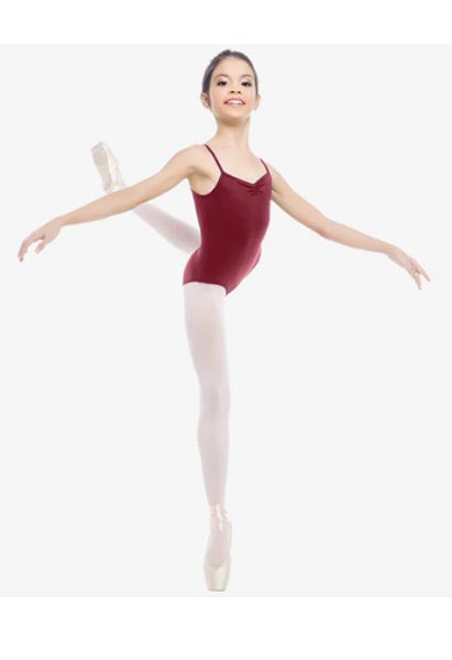 So Danca SL05 Steffi Child Camisole Leotard With Pinch Front Burgundy