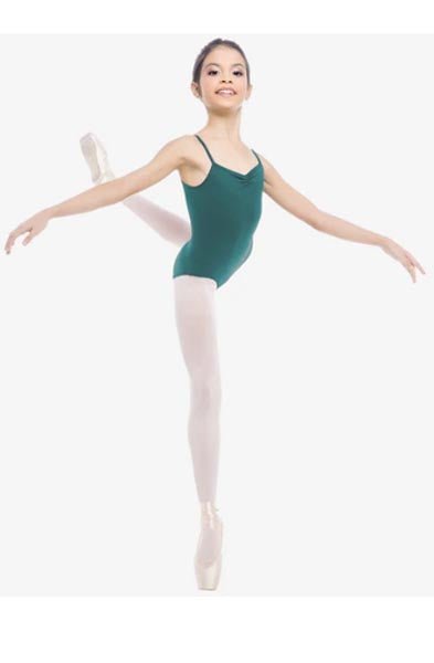 So Danca SL05 Steffi Child Camisole Leotard With Pinch Front Tropic Green