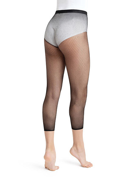 capezio 3409 adult crop studio fishnet seamless tight