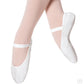 Eurotard A2001A  Adult Full Sole Leather Ballet Slipper White color