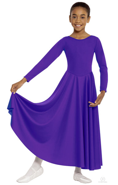 eurotard 13524c girls simplicity praise dress purple