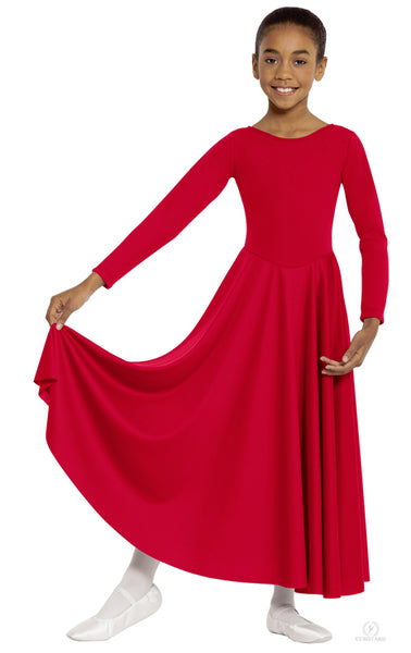 red praise dance dress Eurotard - Simplicity Praise Dance Dress - Child (13524C)
