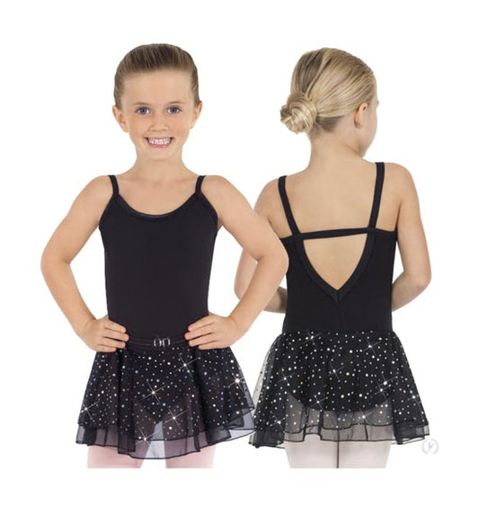 Eurotard Girls Sequin Camisole Dance Dress 0205 Black