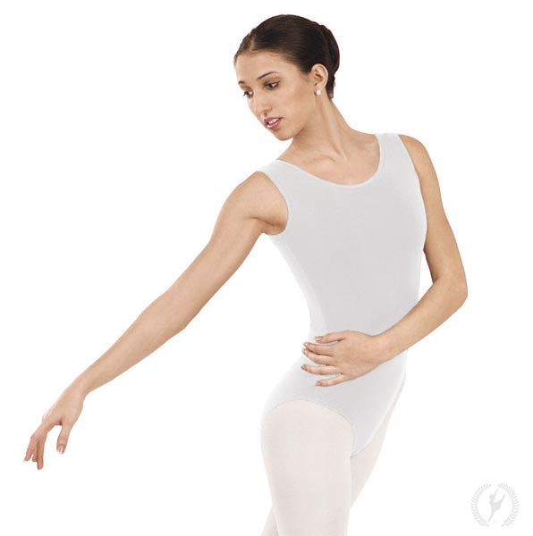 Eurotard Womens Cotton Lycra® Tank Leotard 1002P White