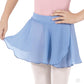 Eurotard 10127 Child Mock Wrap Chiffon Pull-On Skirt Light Blue
