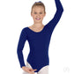 Eurotard Girls Cotton Lycra® Long Sleeve Leotard 10408 Navy