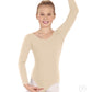 Eurotard Girls Cotton Lycra® Long Sleeve Leotard 10408 Nude