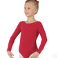Eurotard Girls Cotton Lycra® Long Sleeve Leotard 10408 Red