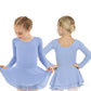 Eurotard Girls Cotton Lycra® Long Sleeve Dance Dress 10465 Light Blue