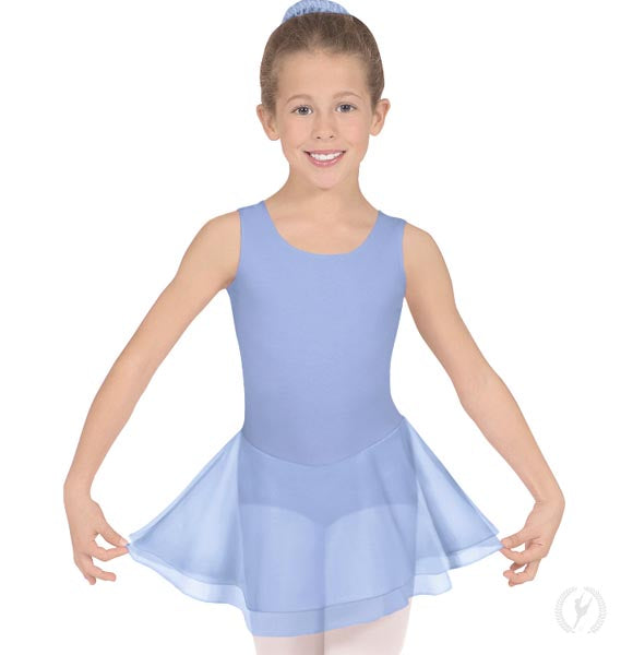 Eurotard Girls Cotton Lycra® Tank Dance Dress 10466 Light Blue