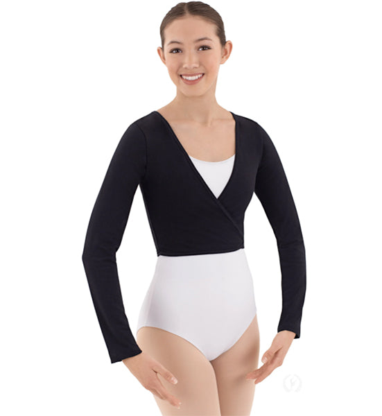 Eurotard 10523 Womens Long Sleeve Cotton Lycra Ballet Wrap Sweater