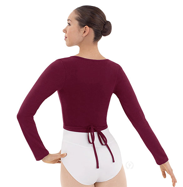Eurotard 10523 Womens Long Sleeve Cotton Lycra Ballet Wrap Sweater