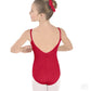 Eurotard Girls Cotton Lycra® Pinch Front Camisole Leotard 10527C Red