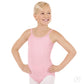 Eurotard Girls Cotton Lycra® Princess Seam Camisole Leotard 1064C Pink