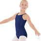 Eurotard Girls Cotton Lycra® Adjustable Strap Camisole Leotard 10819C Navy