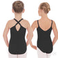 Eurotard Girls Cotton Lycra® Adjustable Strap Camisole Leotard 10819C Black
