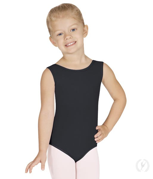 Eurotard 1089 Girls Cotton Lycra® Tank Leotard Black