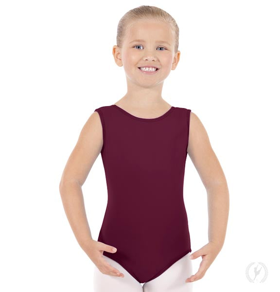 Eurotard 1089 Girls Cotton Lycra® Tank Leotard Burgundy