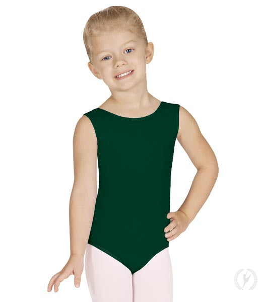 Eurotard 1089 Girls Cotton Lycra® Tank Leotard Hunter