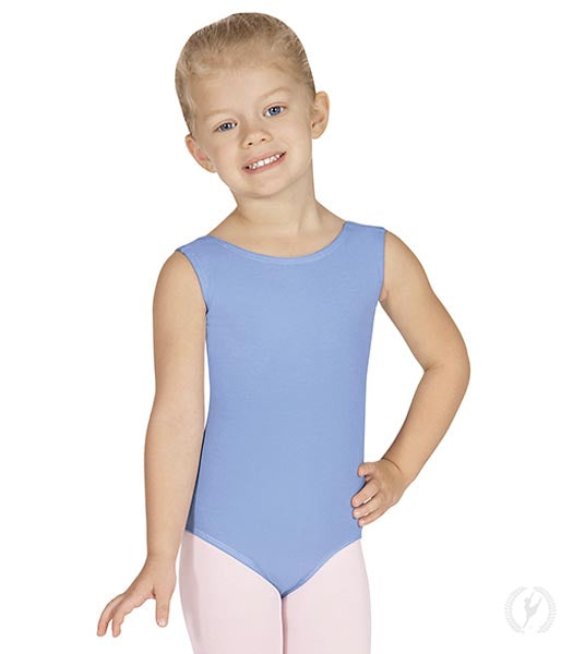 Eurotard 1089 Girls Cotton Lycra® Tank Leotard Light Blue
