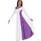 Eurotard 42867 Diamond Glory Praise Dress - CLEARANCE White/Purple