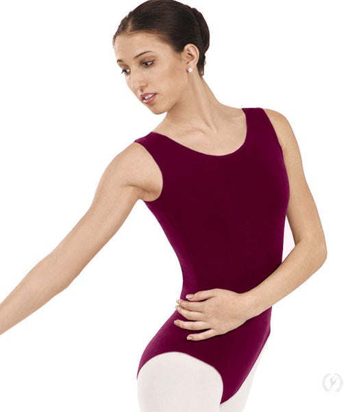 Eurotard 4402 Womens Microfiber Tank Leotard Burgundy
