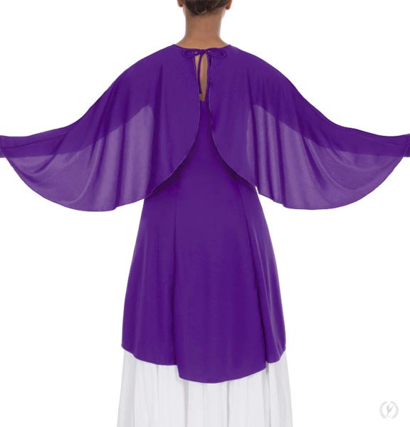 Eurotard 49894 Adult Praise Dance Revival Collection Wing Tunic - CLEARANCE Purple