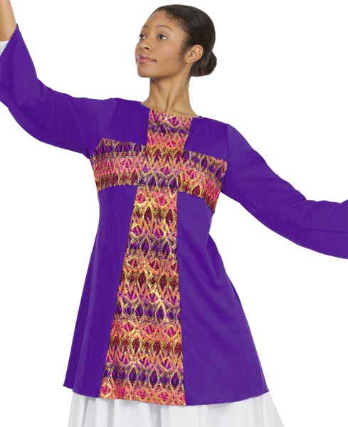 Eurotard 63565 Womens and Plus Joyful Praise Long Sleeve Tunic