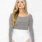 Aluvie Chloe Cropped Warm Up Top Grey
