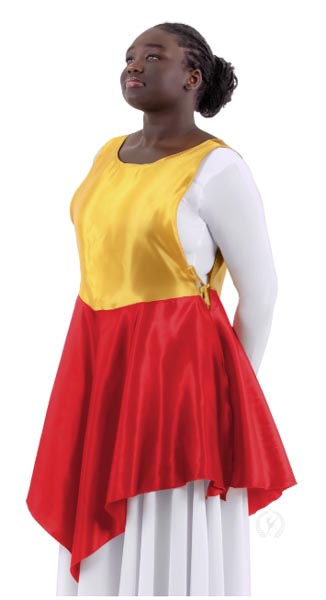 Eurotard B1104 Womens Rose of Sharon Satin Peplum Ephod
