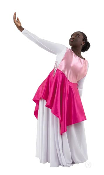 Eurotard B1104 Womens Rose of Sharon Satin Peplum Ephod