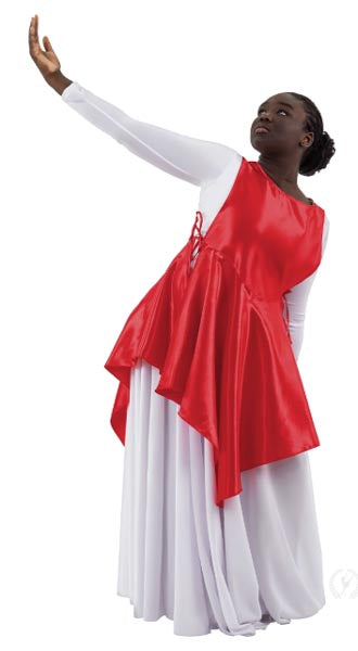 Eurotard B1104 Womens Rose of Sharon Satin Peplum Ephod