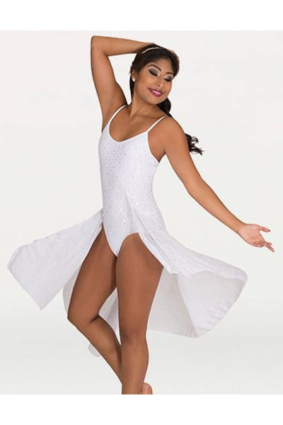 Body Wrappers TW318 Child Camisole V-Front Low Back Dance Dress White