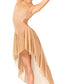 Body Wrappers TW615 Twinkle Mesh High - Low Tank Dress Nude