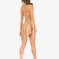 Body Wrappers TW616 Twinkle Open Back Attached Sweetheart Neck Dress Nude