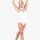 Body Wrappers TW620 Twinkle Mesh High Neck Tank Leotard White