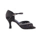 Very Fine CD6801 2.5" Black Satin Ballroom Shoes