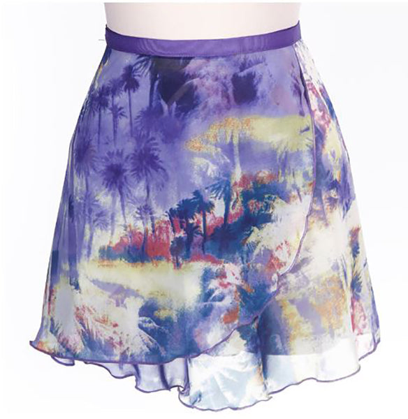 Dasha 4481DF Ladies 14" Delphinium Print Wrap