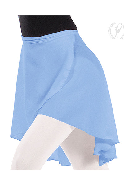 Eurotard 10126 Womens High Low Chiffon Wrap Skirt Light Blue