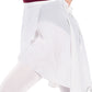 Eurotard 10126P Womens Plus Size High Low Chiffon Wrap Skirt White
